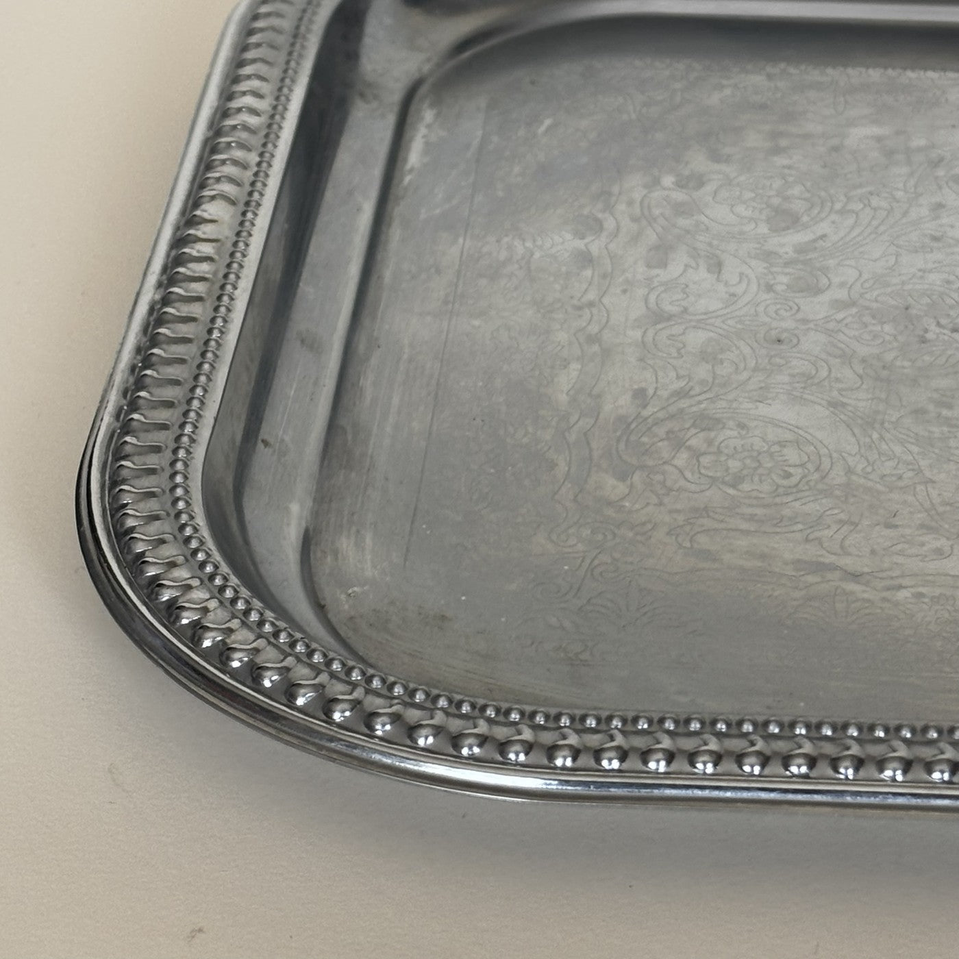 Silver-Plated Metal Tray
