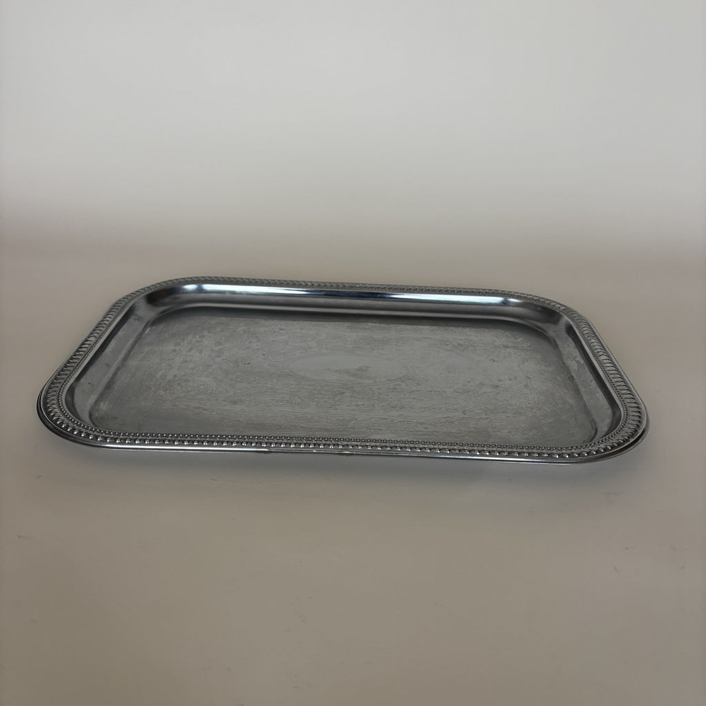 Silver-Plated Metal Tray