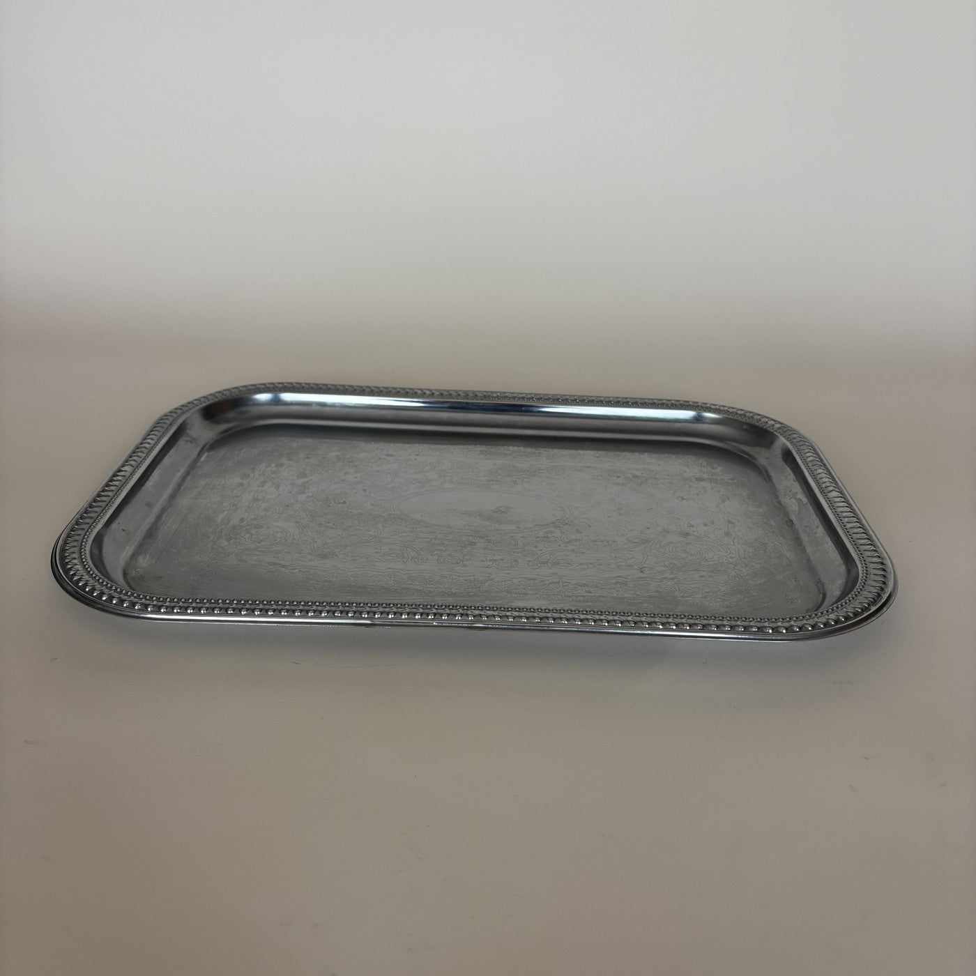 Silver-Plated Metal Tray