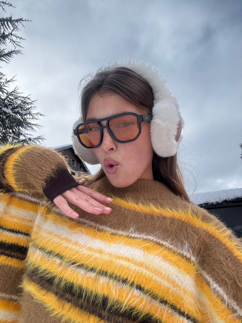 Mailles À Rayures Camel