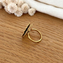 Bague "Tournesol" acier