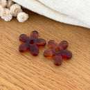 Fleurs "Maria" acétate-Boucles d'oreilles-instants-plaisirs-Marron-Instants Plaisirs | Bijoux