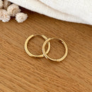 “Filo” Hoop Earrings Golden Steel