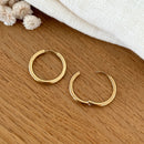 “Filo” Hoop Earrings Golden Steel