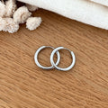 Pendientes Aros “Mini Filo” Acero Plata