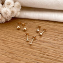 Boucles d'oreilles "Bille" plaqué or-Boucles d'oreilles-instants-plaisirs-Lot de 3 paires-Instants Plaisirs | Bijoux