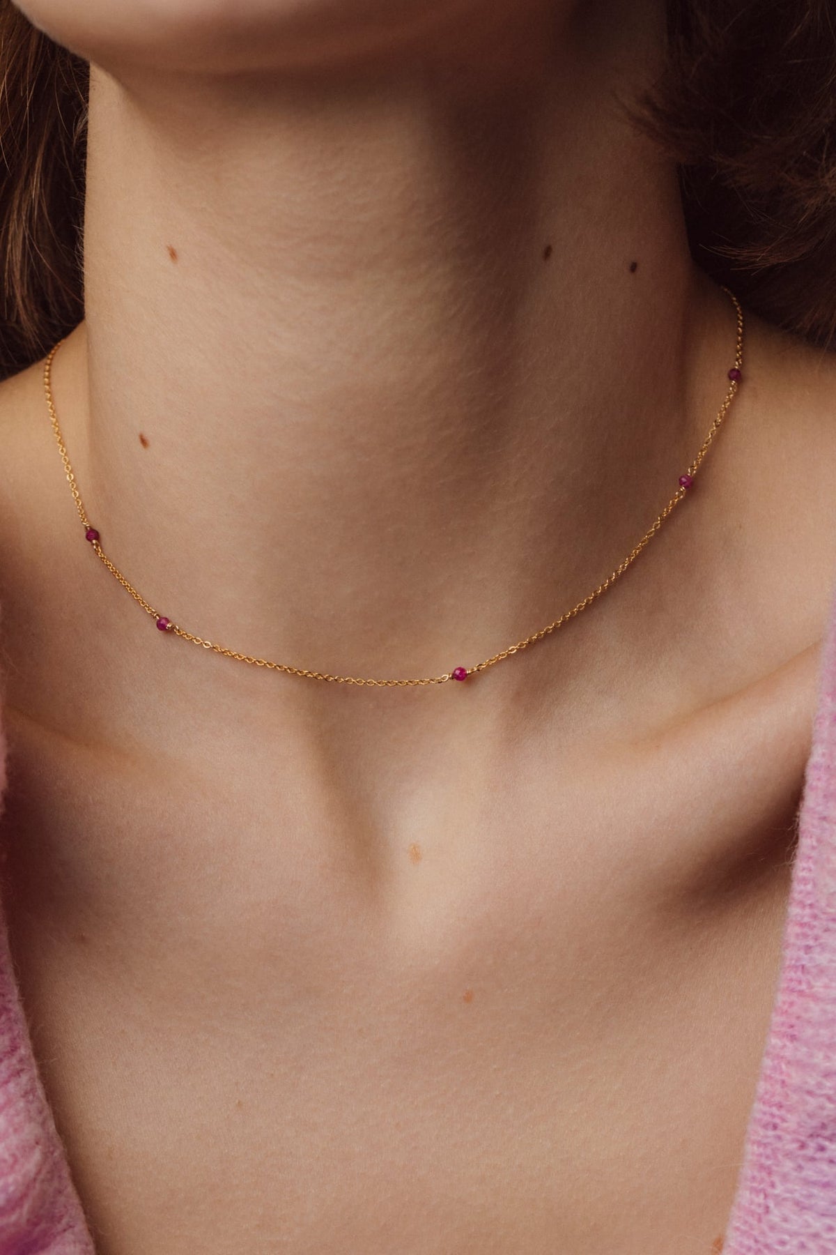 Kette-Armband Satellite - Rubin