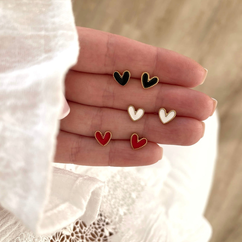 Pendientes “Louka” de acero rojo-Instants-Plaisirs-Pendientes Instants Plaisirs | Joyas