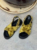 Sandalias Cruzadas Bloom Verde Lima - Lachoix