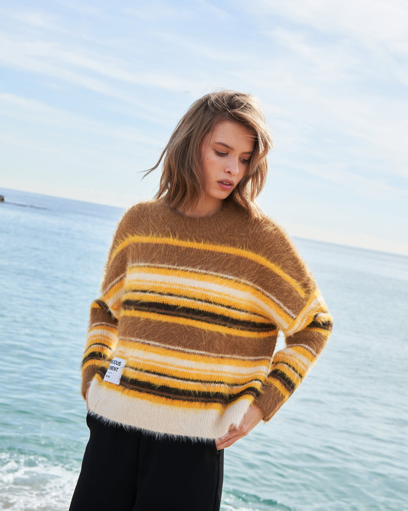 Mailles À Rayures Camel