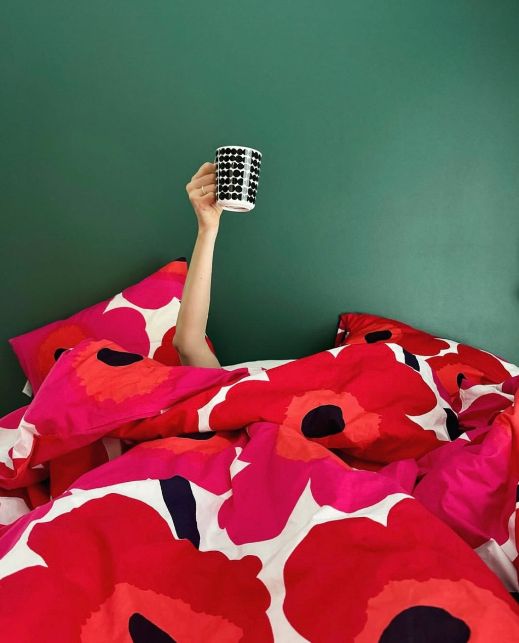 Housse De Couette Unikko - Blanc & Rouge