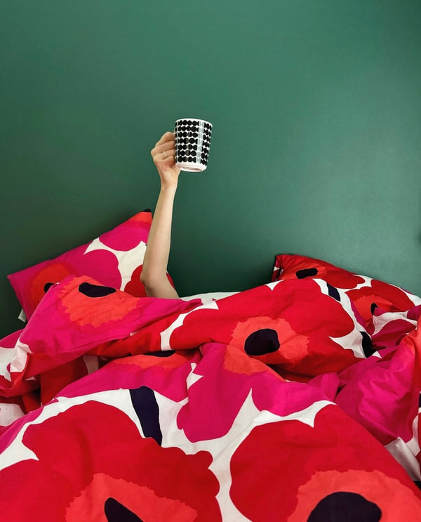 Housse De Couette Unikko - Blanc & Rouge
