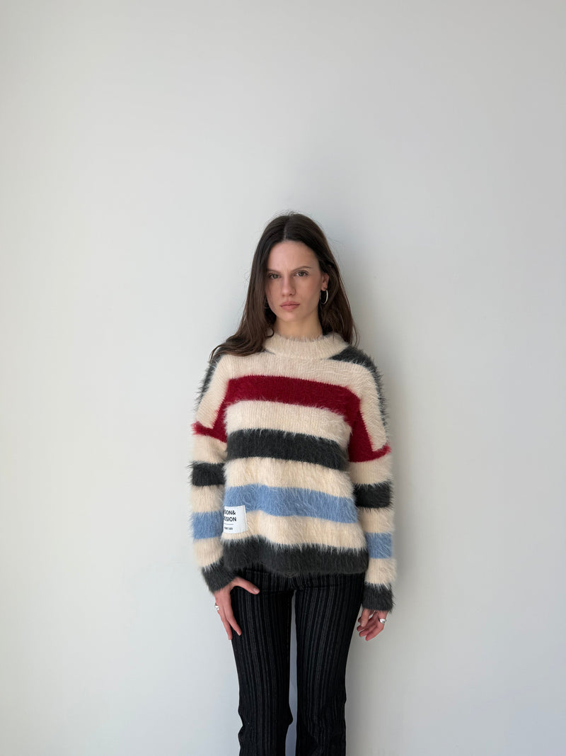 Mailles À Rayures Rouges