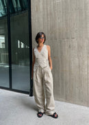 Top Chloe Double Breasted Linen Vest