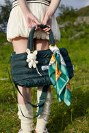 Sac Puffer Rectangulaire Vert Foncé