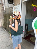 Sac Puffer Rectangulaire Vert Foncé