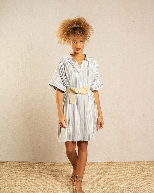 Robe Courte Implicite Bleu