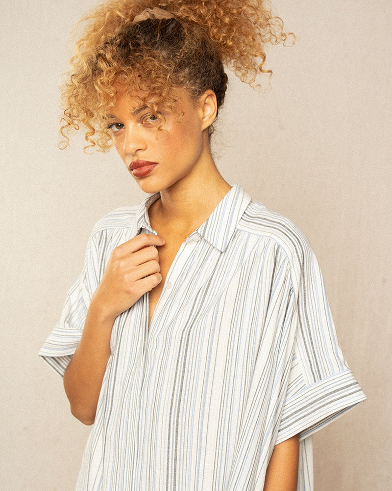 Robe Courte Implicite Bleu