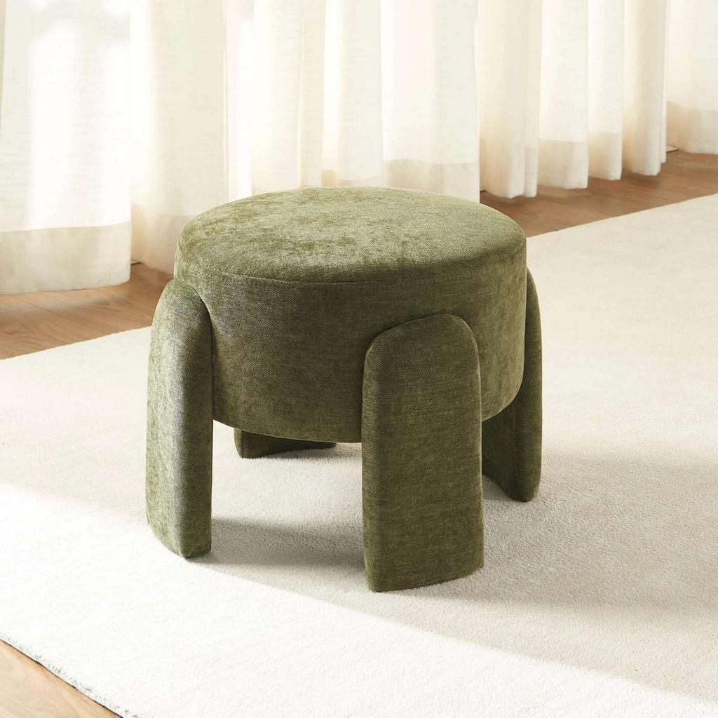 Ina - Pouf - Tessuto - Verde