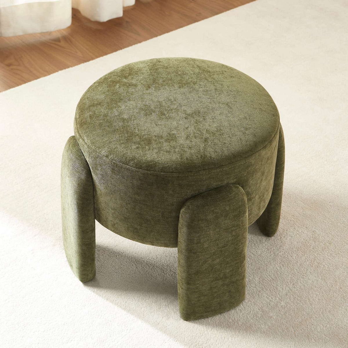 Ina - Pouf - Tessuto - Verde
