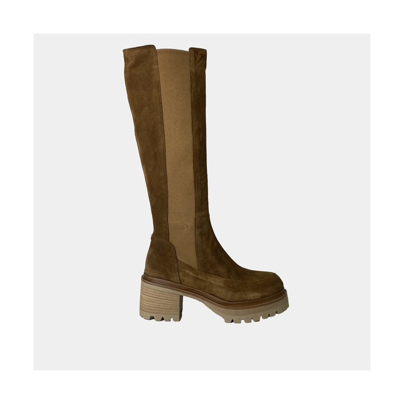 Bottes Ann Tuil Inconnu - Velours Camel Cuoio