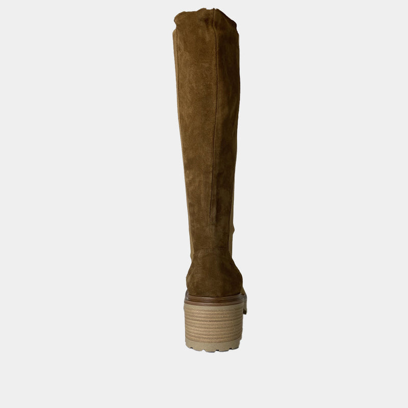 Bottes Ann Tuil Inconnu - Velours Camel Cuoio