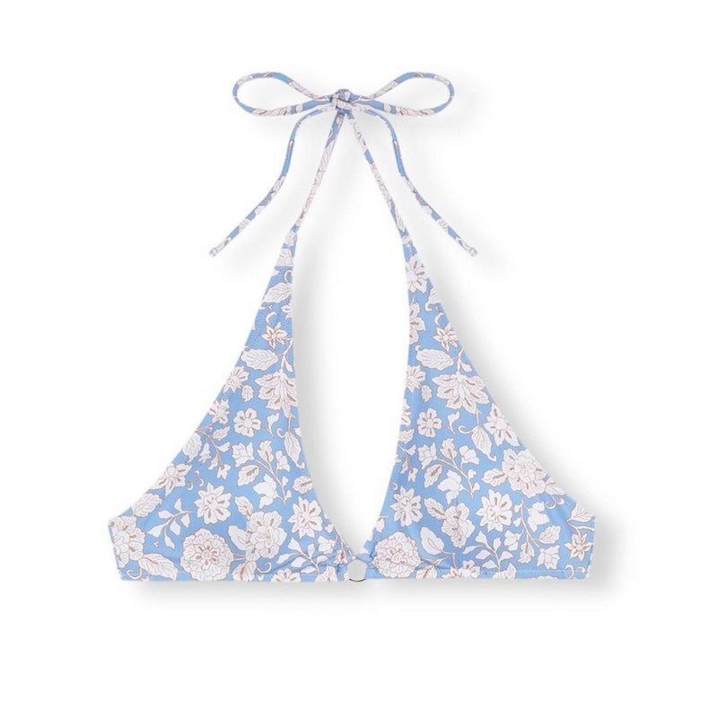 Indiana Halter Bikini Top - Blue