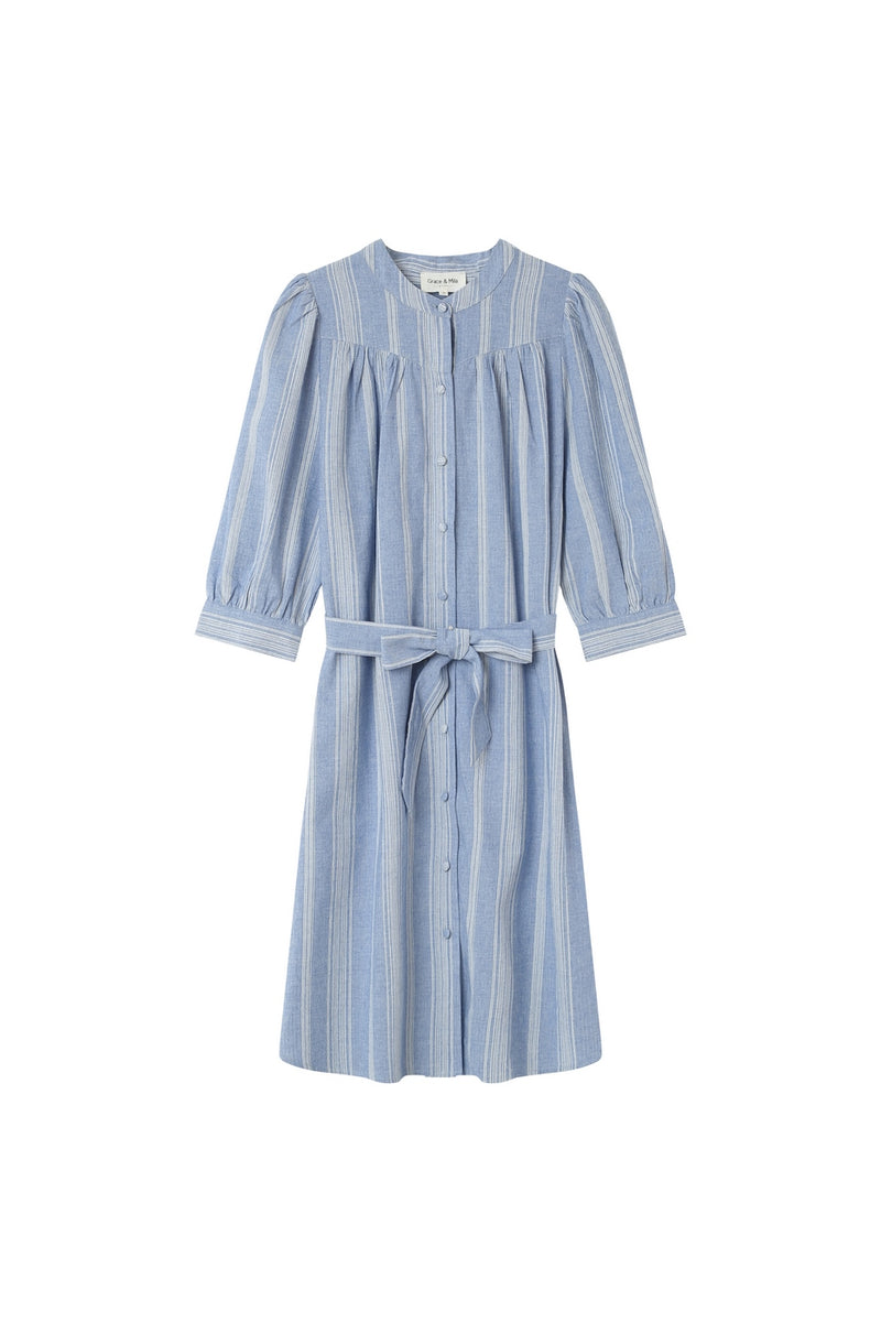 Robe Mi-Longue Indice Bleu
