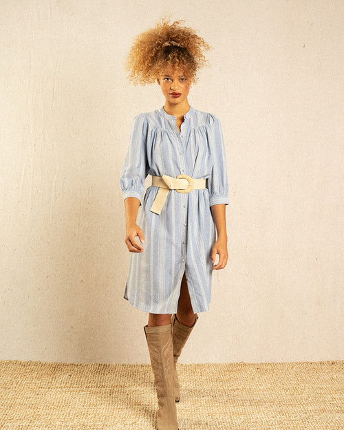 Robe Mi-Longue Indice Bleu