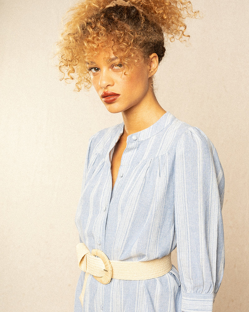 Robe Mi-Longue Indice Bleu