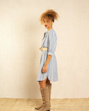 Robe Mi-Longue Indice Bleu