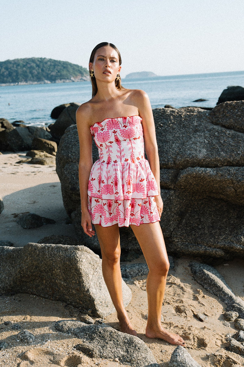 Robe Ines - Broderies Rose