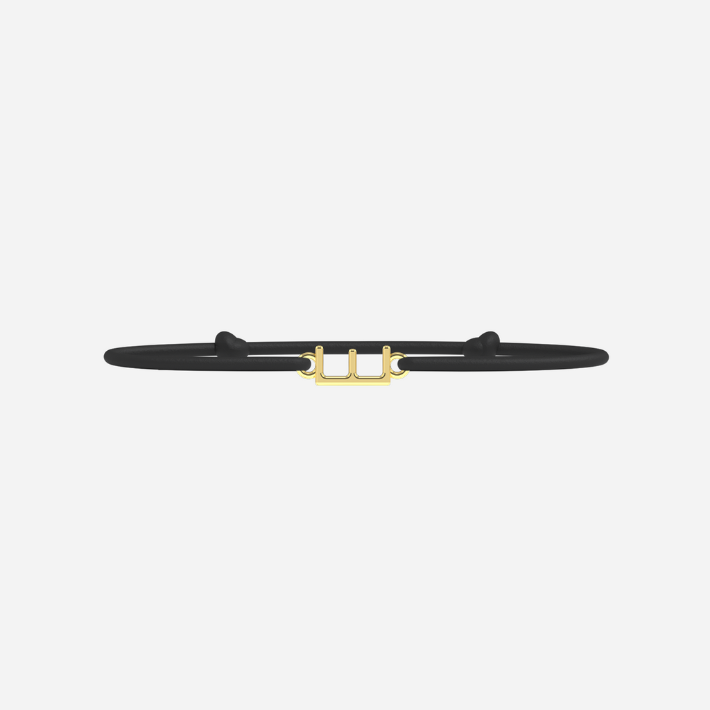 Bracelet E - Doré - Noir