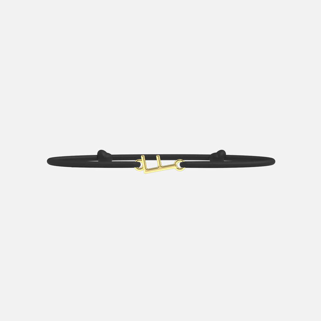 Bracelet F - Doré - Noir