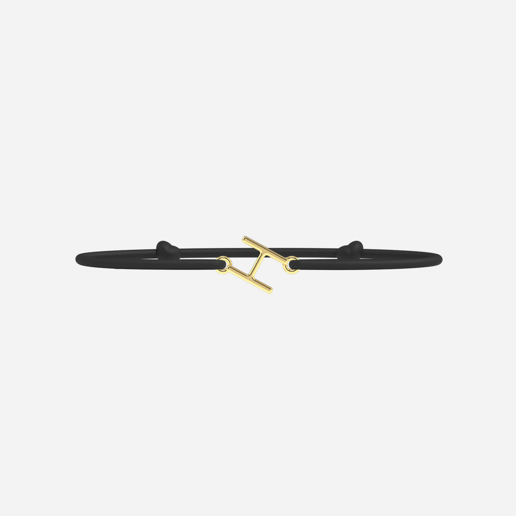 H Bracelet - Gold - Black