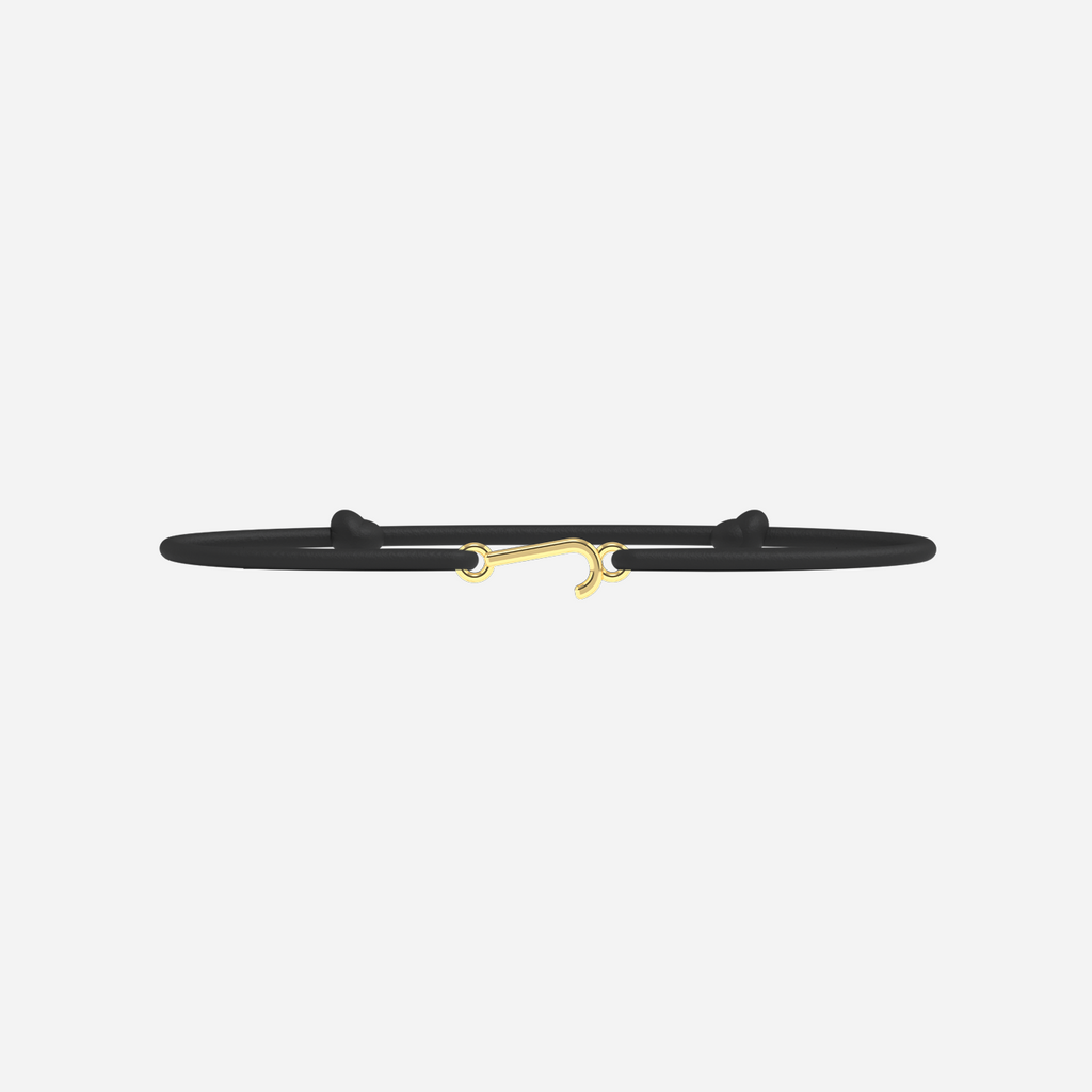 Bracelet J - Doré - Noir