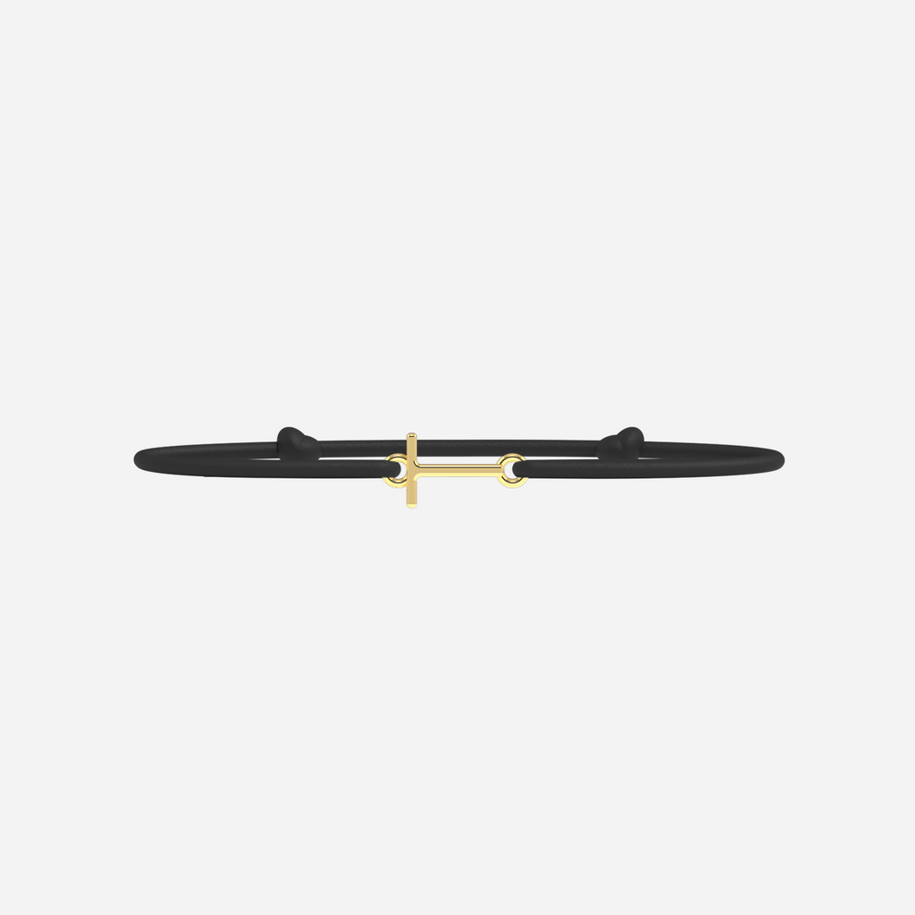 Bracelet T - Doré - Noir