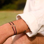 Bracelet T - Doré - Noir