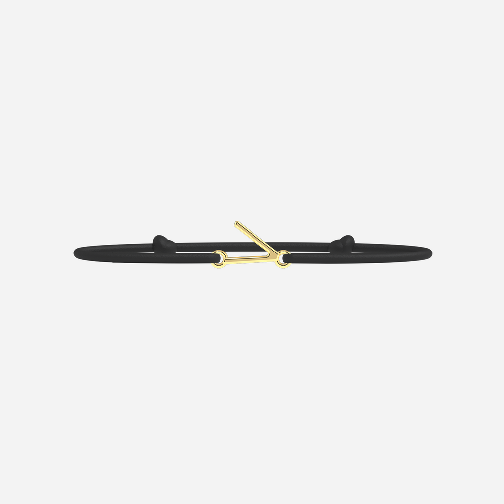 Bracelet V - Doré - Noir
