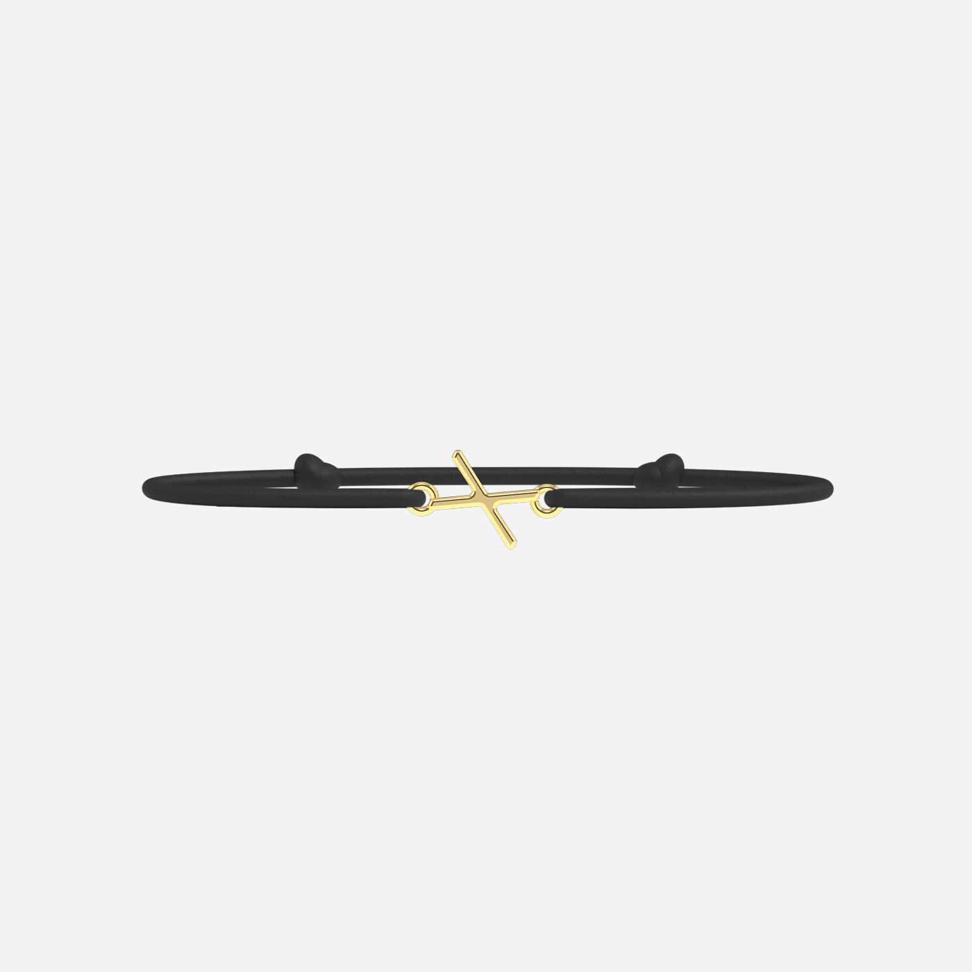 Bracelet X - Doré - Noir