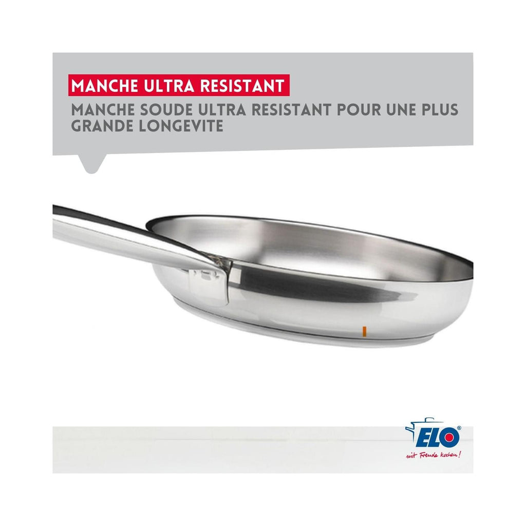 Padella In Acciaio Inox 18/10 Senza Rivestimento Elo Profi Therm - Inox