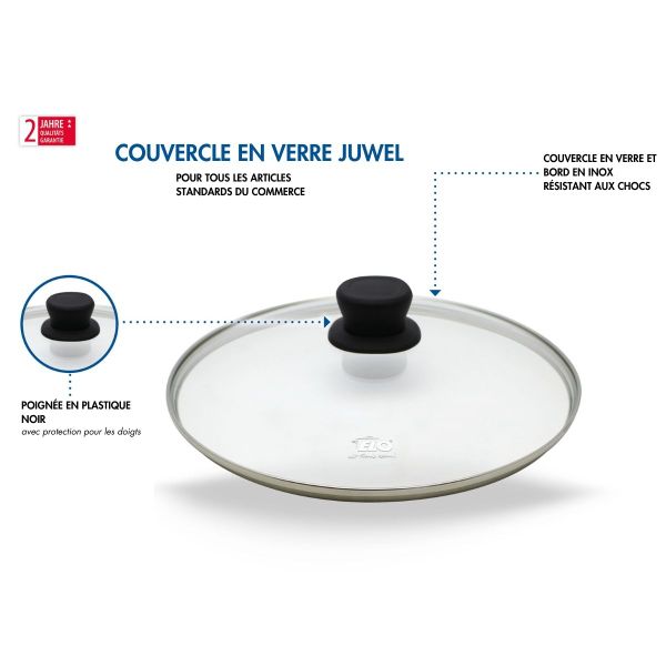 Elo PFAS-Free Ceramic Frying Pan with Lid - Grey