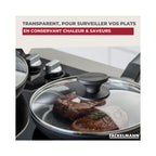 Couvercle De Cuisson En Verre Fackelmann - Transparent/Gris/Noir
