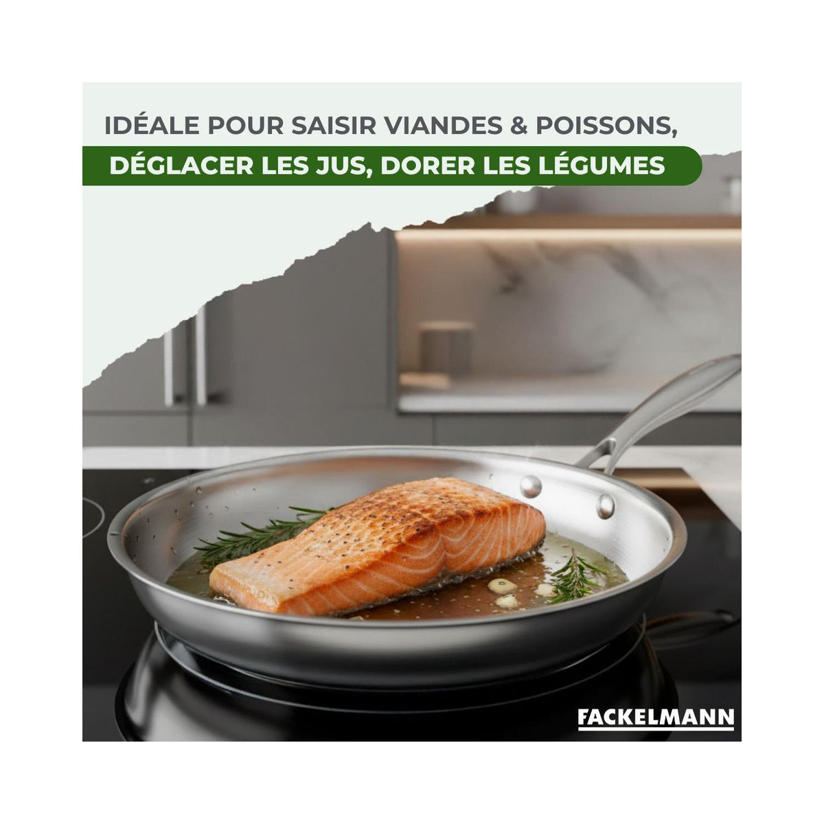 Padella In Acciaio Inox 18/10 Triply Fackelmann Vita3 - Inox