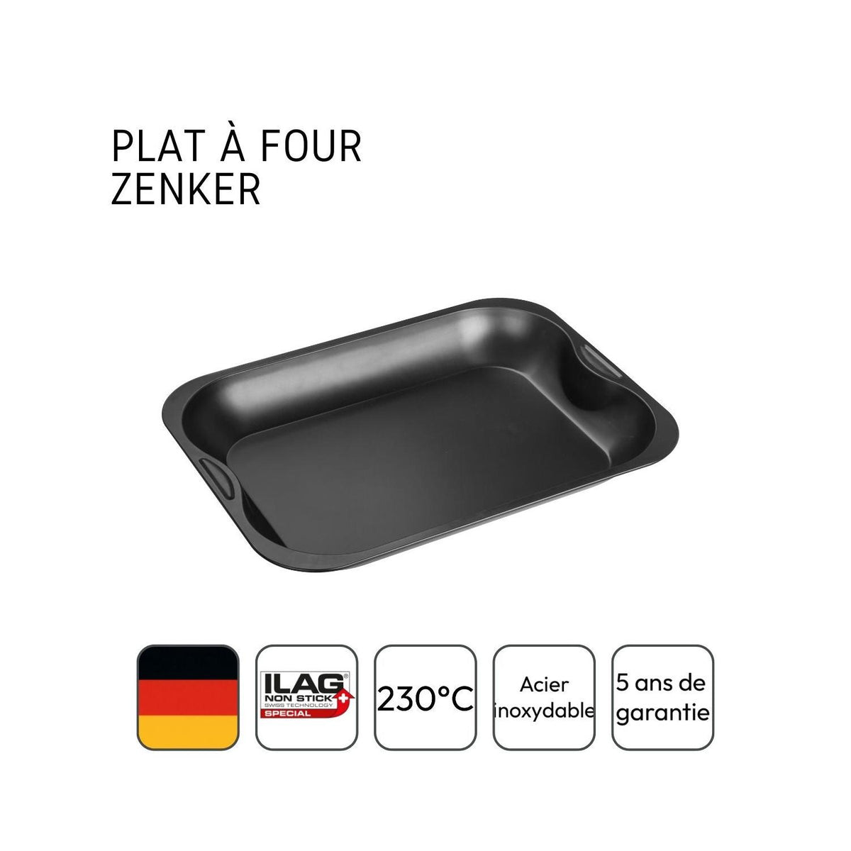 Fuente De Horno Rectangular Zenker Spécial Cooking - Negro