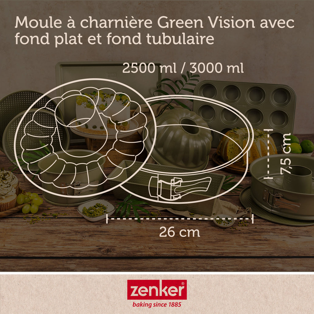 Stampo Per Torta E Ciambella A Doppio Fondo Zenker Green Vision - Verde