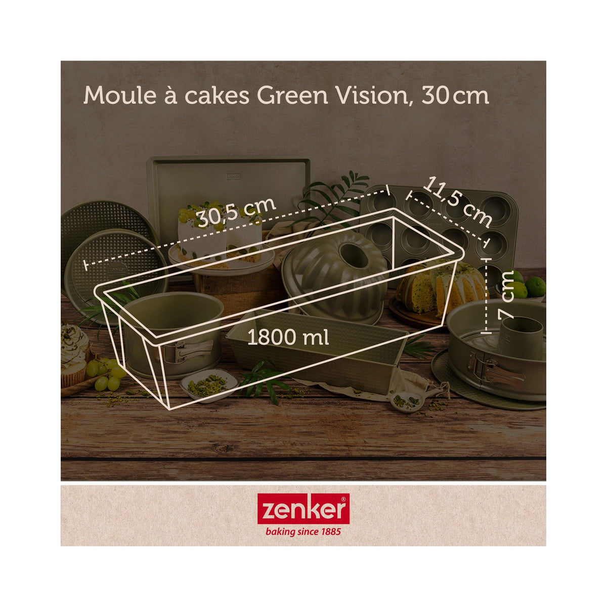 Moule À Cake Zenker Green Vision - Vert