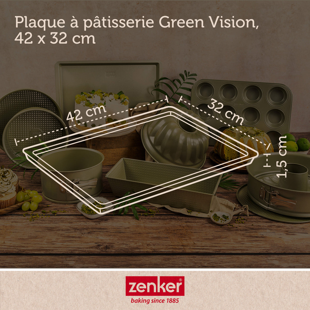Zenker Green Vision Baking Tray - Green
