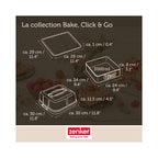Square Springform Tin with Lid Zenker Bake Click And Go - Black