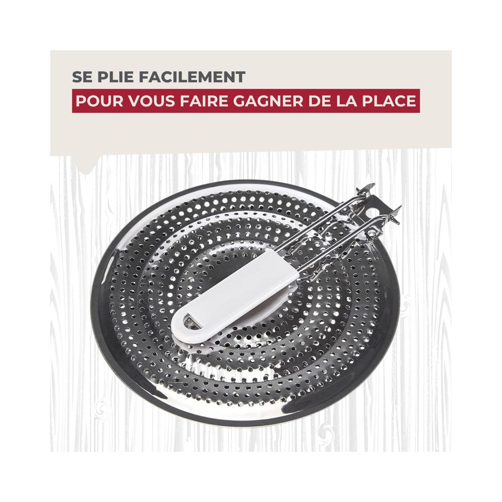 Set Di 2 Spargifiamma Per Piano Cottura A Gas Fackelmann - Bianco/Inox